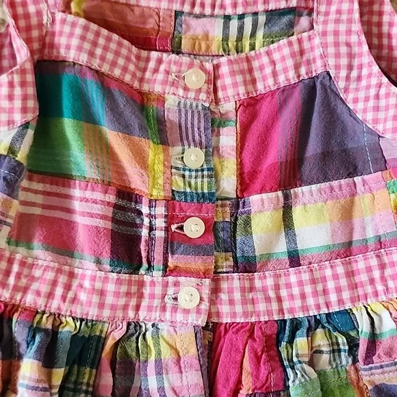 Ralph Lauren Baby Girl Patchwork Plaid Dress - Picture 6 of 7